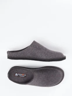 Herren Haflinger – Filzpantoffeln aus Wolle in Anthrazit