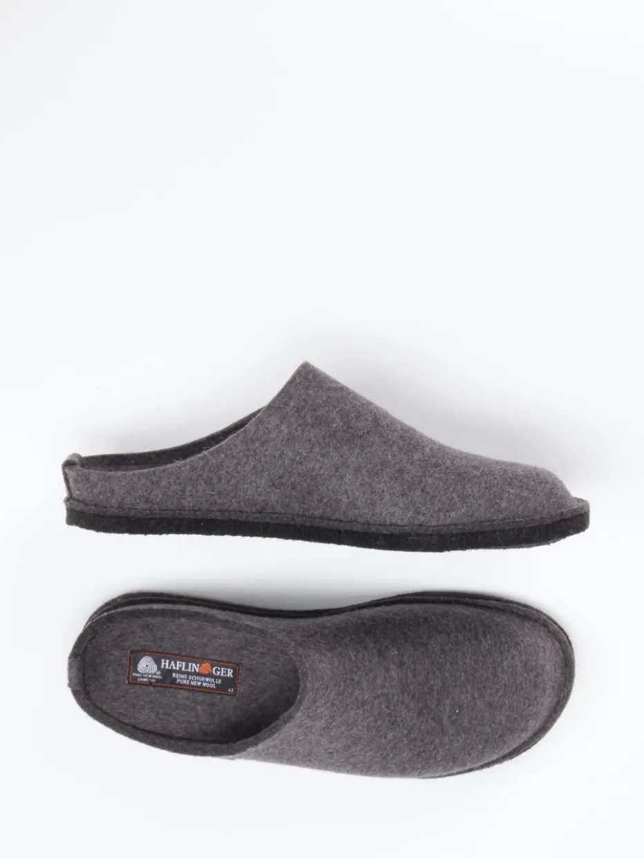 Herren Haflinger – Filzpantoffeln aus Wolle in Anthrazit