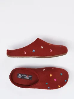 Damen Haflinger – Filzpantoffeln aus Schurwolle wein