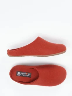 Damen Haflinger – Filzpantoffeln aus Wollfilz tomaten
