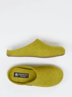 Damen Haflinger – Filzpantoffeln aus Schurwolle senfgelb