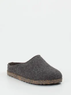 Damen Haflinger – Filzpantoffeln aus Wolle in Anthrazit