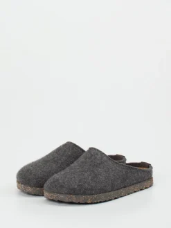 Damen Haflinger – Filzpantoffeln aus Wolle in Anthrazit
