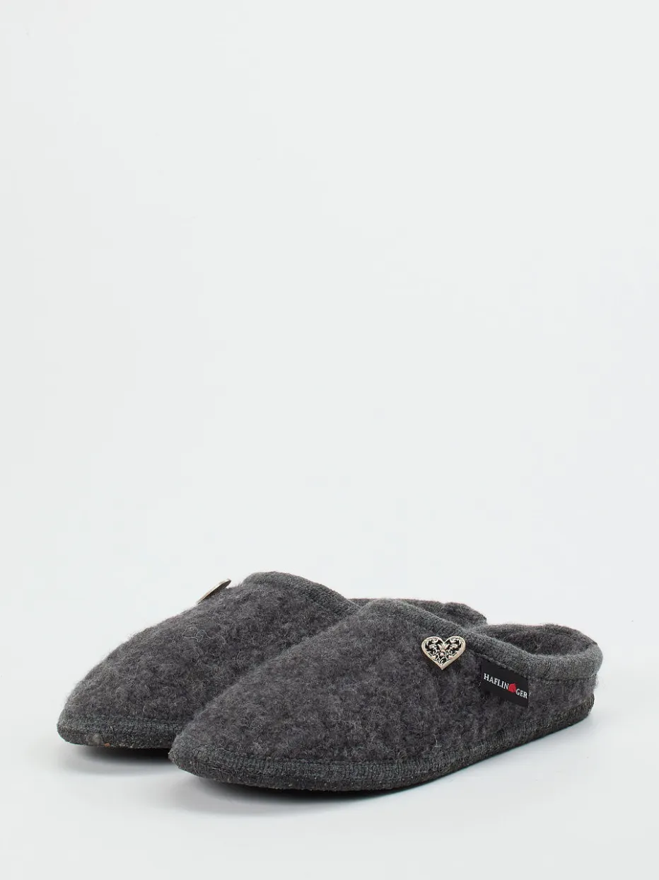 – Hausschuh aus Wollfilz in Anthrazit*Haflinger Discount