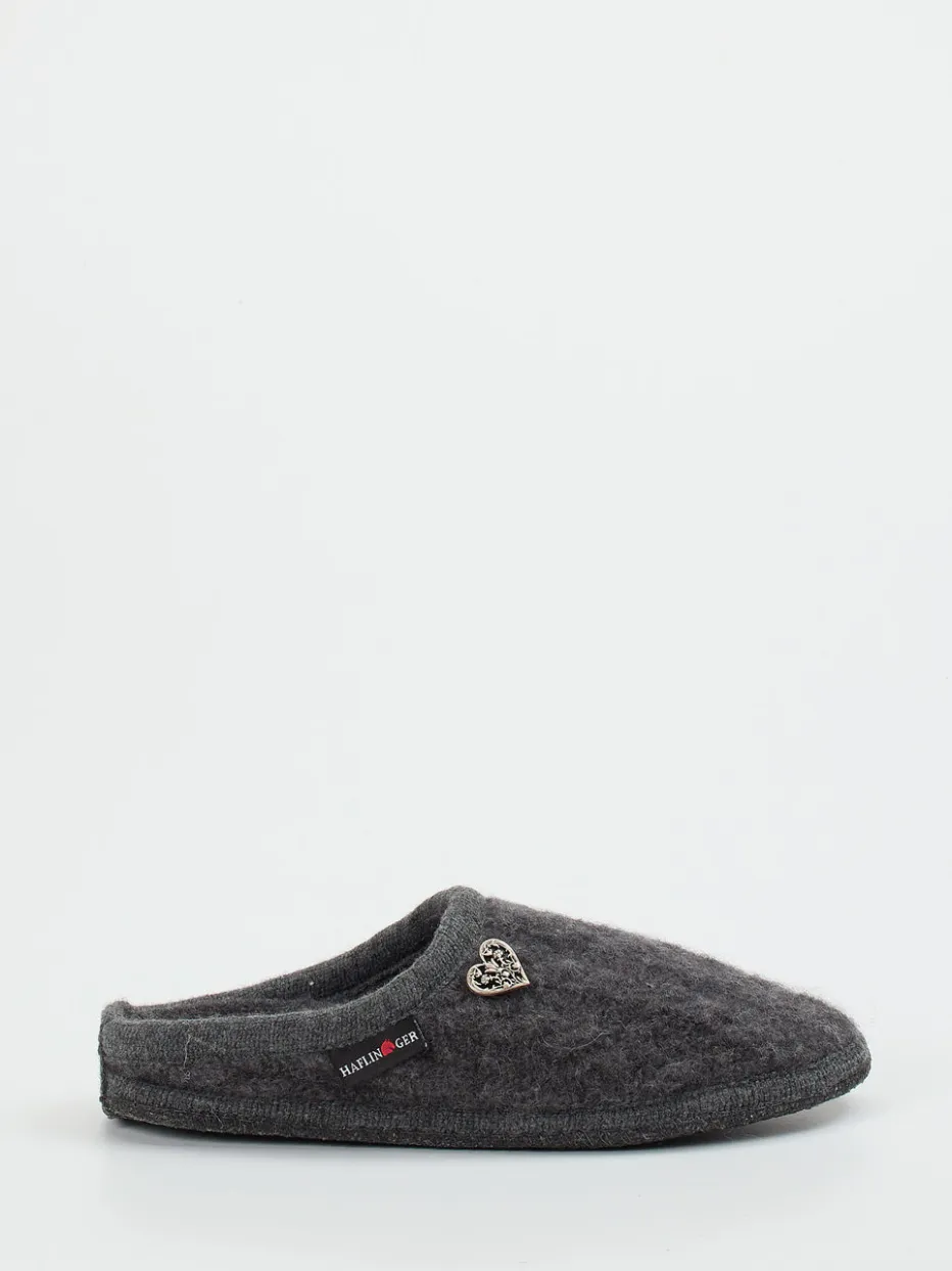 – Hausschuh aus Wollfilz in Anthrazit*Haflinger Discount