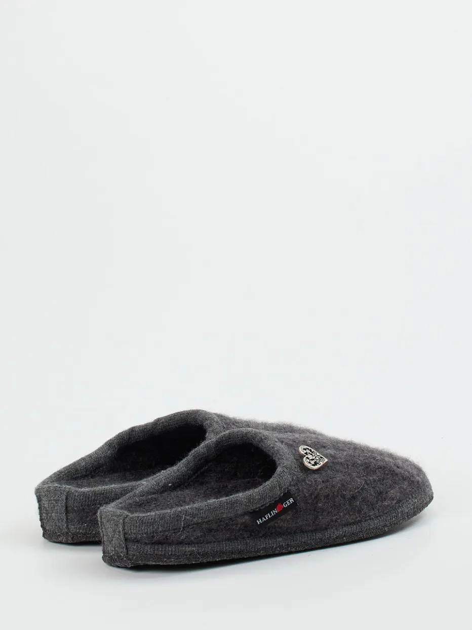 – Hausschuh aus Wollfilz in Anthrazit*Haflinger Discount