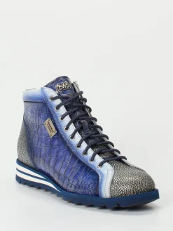 – High-Top Sneaker aus geprägtem Leder*Harris Clearance