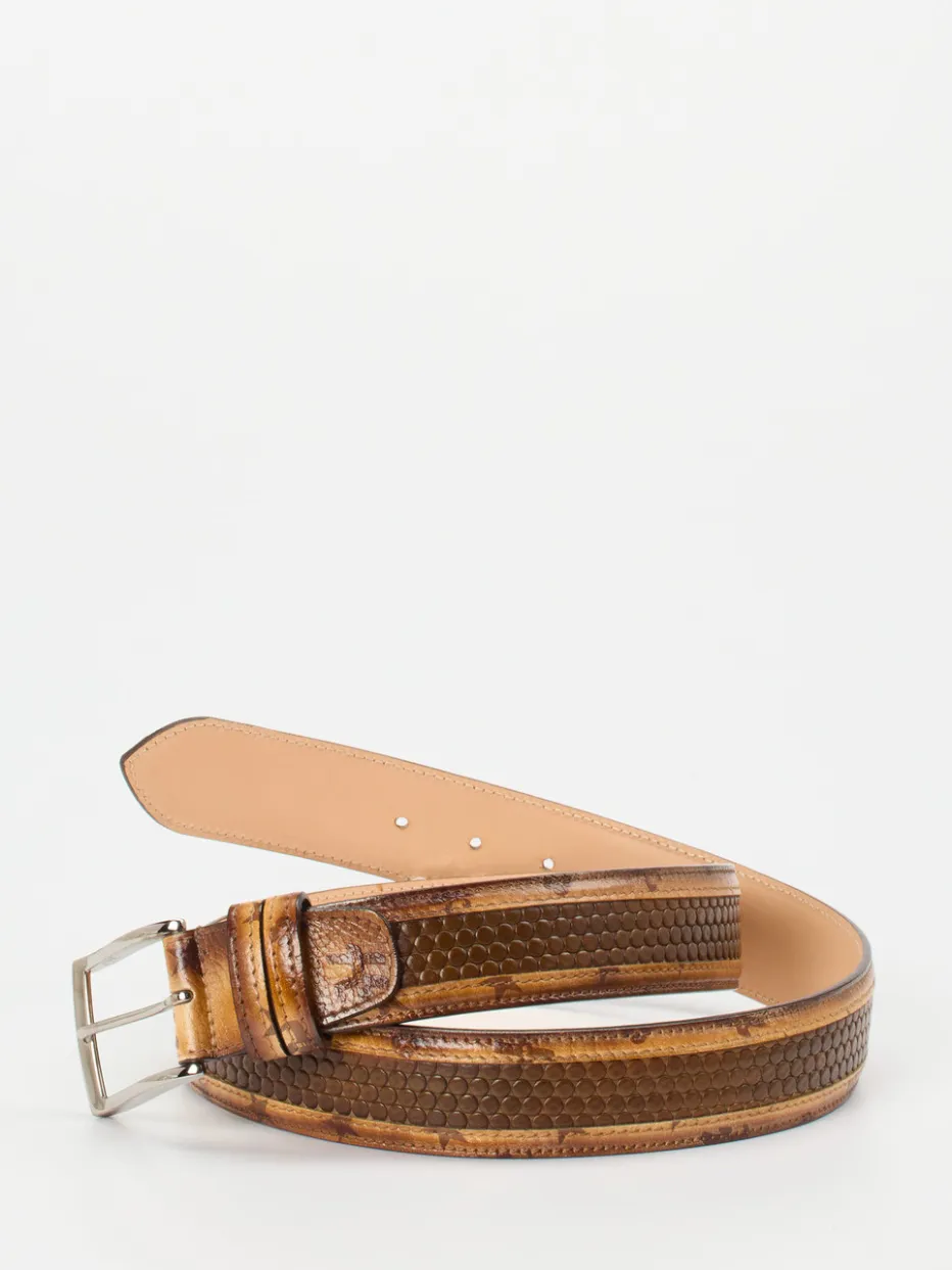 Herren Harris – Ledergürtel aus geprägtem Leder