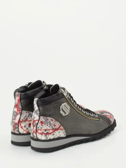 Herren Harris – Schnürboots aus geprägtem Leder dunkel