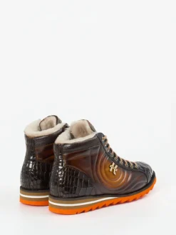 – Schnürboots aus geprägtem Leder dunkel*Harris Outlet