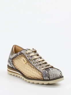 – Sneaker aus Flechtleder mit Schlangenprägung*Harris Sale