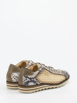 – Sneaker aus Flechtleder mit Schlangenprägung*Harris Sale