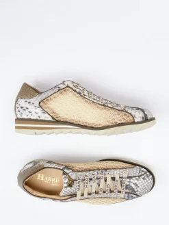 – Sneaker aus Flechtleder mit Schlangenprägung*Harris Sale