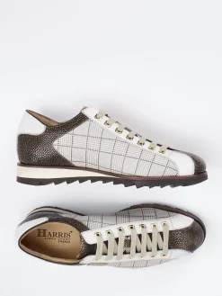 – Sneaker aus geprägtem Leder mit Karomuster*Harris Hot