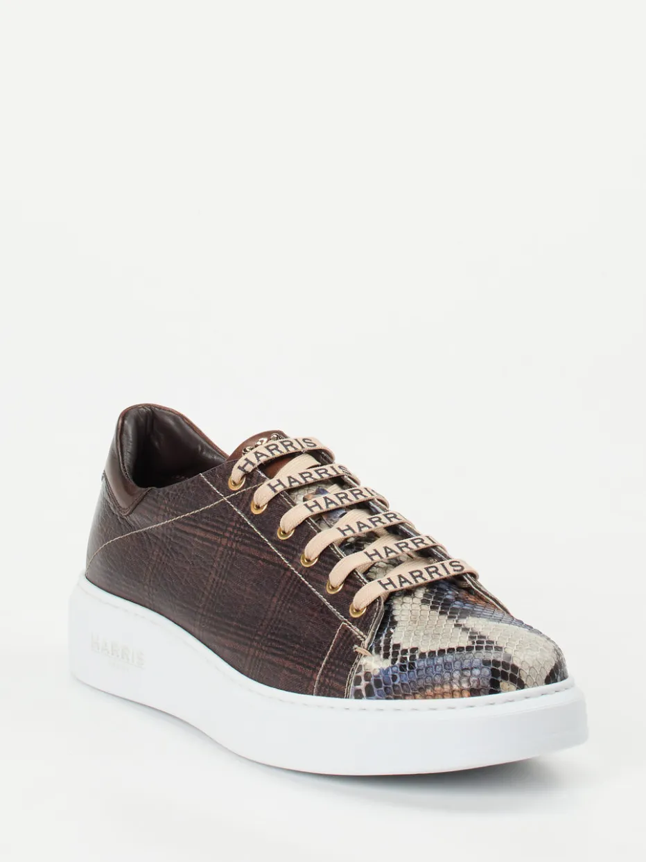 Herren Harris – Sneaker aus geprägtem Leder Dunkel