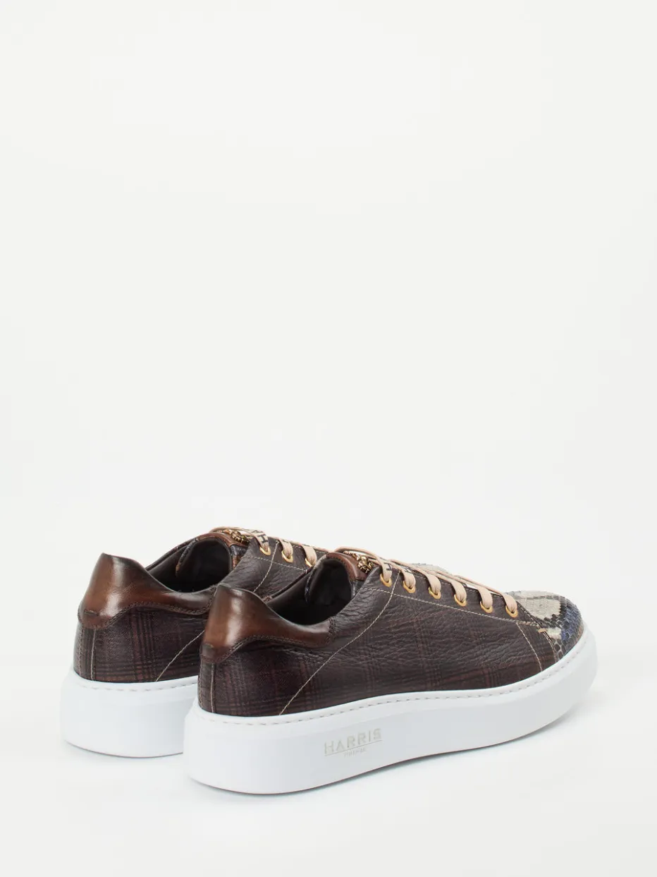 Herren Harris – Sneaker aus geprägtem Leder Dunkel