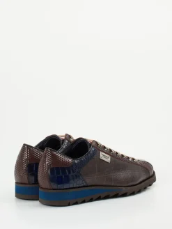 – Sneaker aus geprägtem Leder Dunkel*Harris Clearance