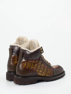 – Stiefeletten aus geprägtem Leder in*Harris Clearance