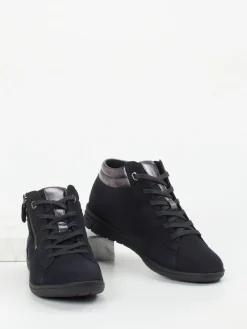 Damen Hartjes – High-Top Sneaker aus Nubukleder Dunkel