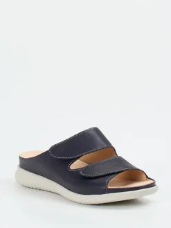 Damen Hartjes – Komfort-Pantoletten aus Kalbleder Dunkel