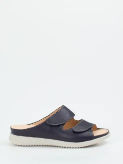 Damen Hartjes – Komfort-Pantoletten aus Kalbleder Dunkel