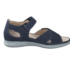 Damen Hartjes – Komfortsandale aus Nubukleder dunkel