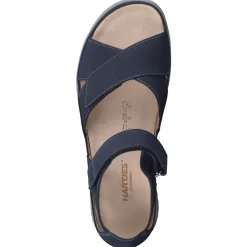 Damen Hartjes – Komfortsandale aus Nubukleder dunkel