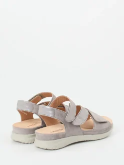 Damen Hartjes – Komfortsandale aus Veloursleder Hell