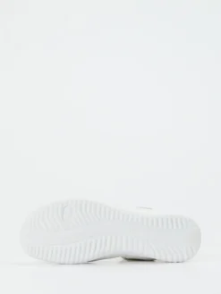 Damen Hartjes – Komfortsandalen aus geprägtem Leder Offwhite