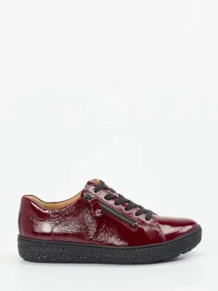 Damen Hartjes – Komfort-Sneaker aus Lackleder Bordeaux