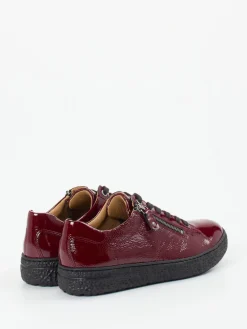 Damen Hartjes – Komfort-Sneaker aus Lackleder Bordeaux
