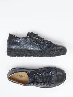 Damen Hartjes – Komfort-Sneaker aus Leder in Metallic-