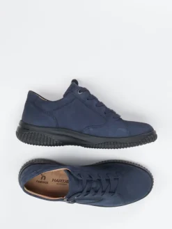 Damen Hartjes – Komfort-Sneaker aus Nubukleder marine