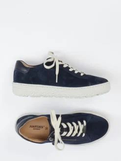 Damen Hartjes – Komfort-Sneaker aus Veloursleder nacht