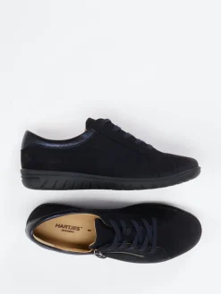 Damen Hartjes – Komfort-Sneaker aus Nubukleder Dunkel