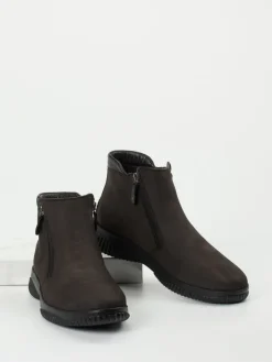 Damen Hartjes – Komfort-Stiefelette aus Nubukleder dunkelbraun