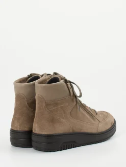 Damen Hartjes – Schnürboots aus Veloursleder in Taupe