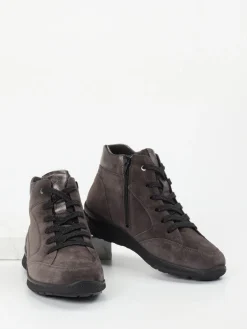 Damen Hartjes – Schnürstiefelette aus Veloursleder