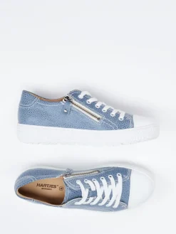 Damen Hartjes – Sneaker aus geprägtem Leder jeans