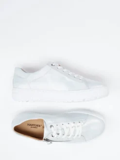 – Sneaker aus Metallicleder perlmuttweiß*Hartjes Clearance