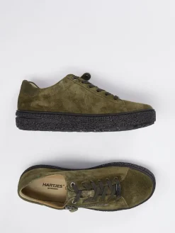 – Sneaker aus Veloursleder in Oliv*Hartjes Hot