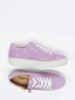 Damen Hartjes – Sneaker aus Veloursleder in Flieder