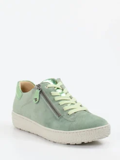 Damen Hartjes – Sneaker aus Veloursleder Salbei