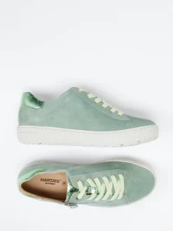 Damen Hartjes – Sneaker aus Veloursleder Salbei