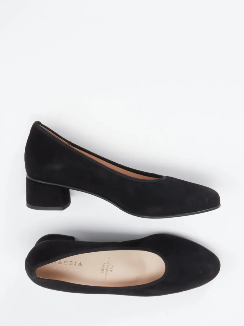 Damen Hassia – Blockabsatz-Pumps aus Veloursleder