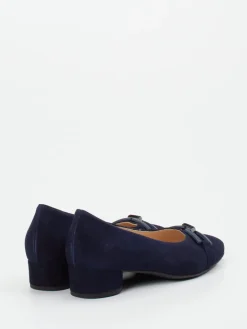 Damen Hassia – Blockabsatz-Pumps aus Veloursleder Dunkel