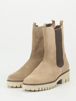 Damen Hassia – Chelsea Boots aus Veloursleder braun
