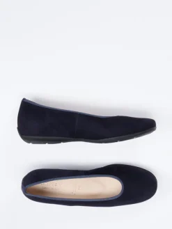 Damen Hassia – Komfort-Ballerinas aus Veloursleder Dunkel