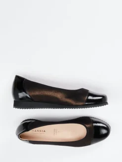 Damen Hassia – Komfort-Ballerinas aus Metallicleder