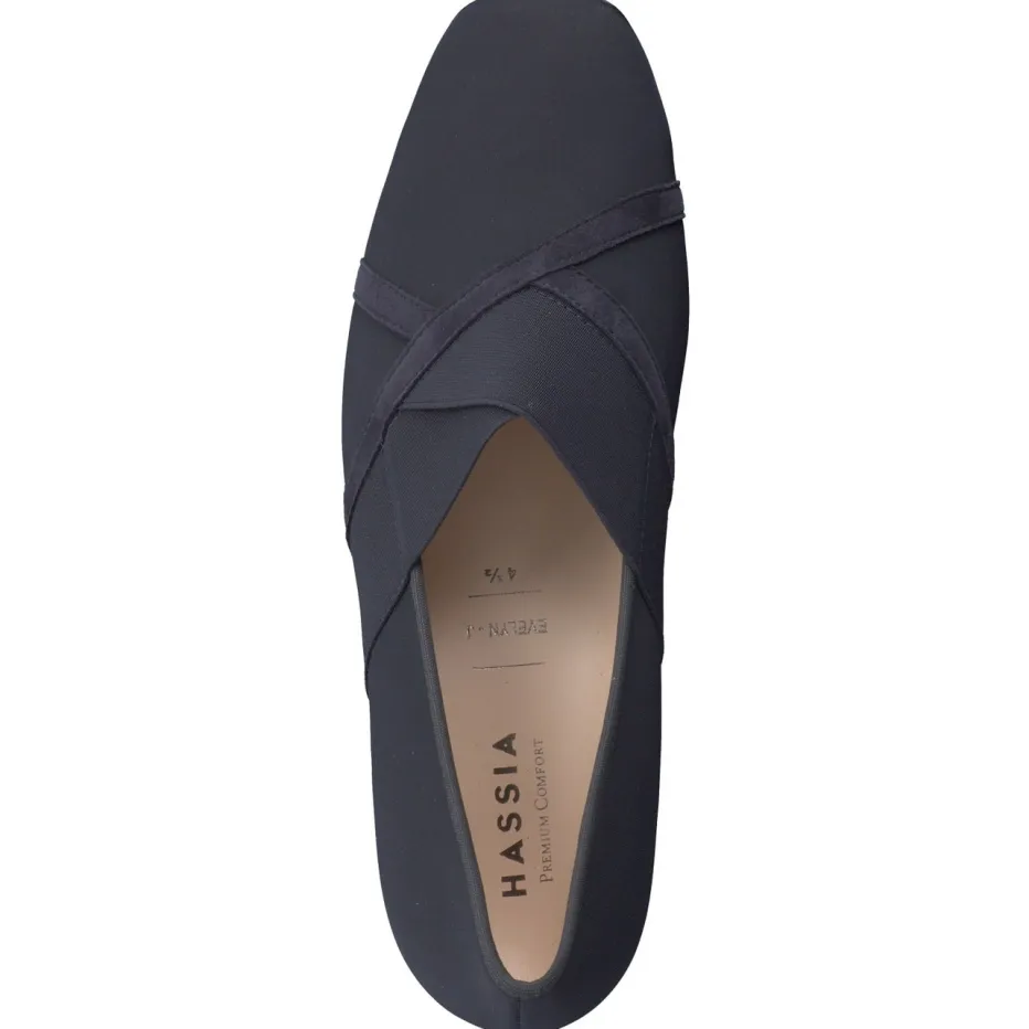 Damen Hassia – Komfortpumps aus Textil dunkel